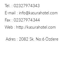 Kasura Hotel iletiim bilgileri